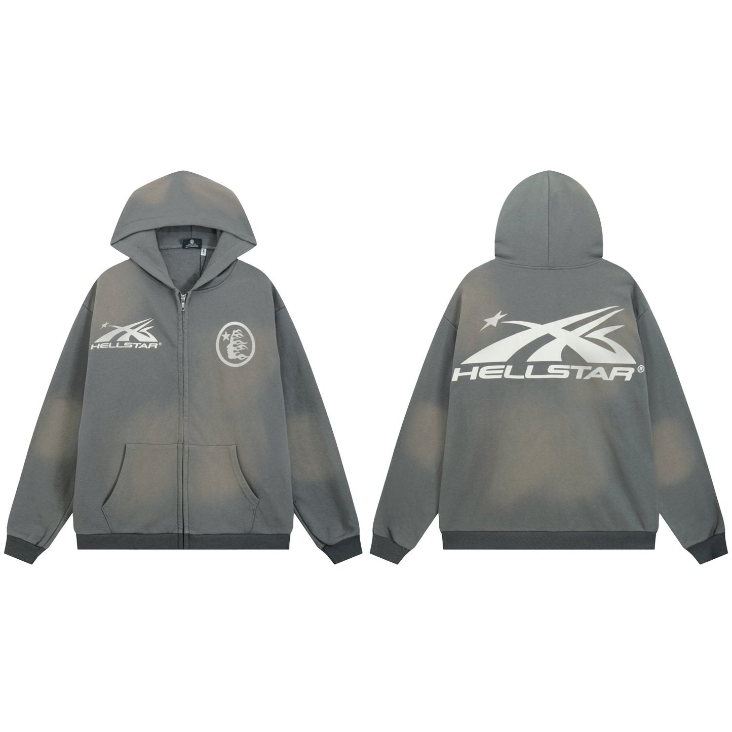 HS Washed Full-Zip Graphic Hoodie ¡ª front