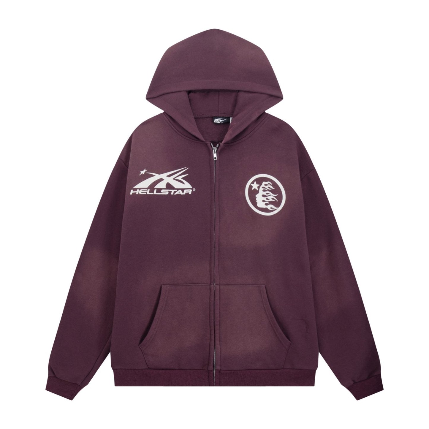 HS Washed Full-Zip Graphic Hoodie ¡ª front
