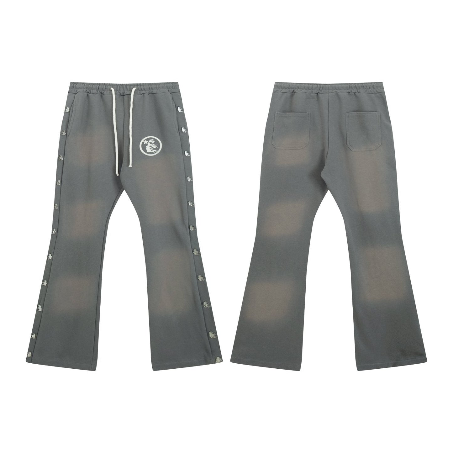 HS Washed Graphic Flared Pants ¡ª front