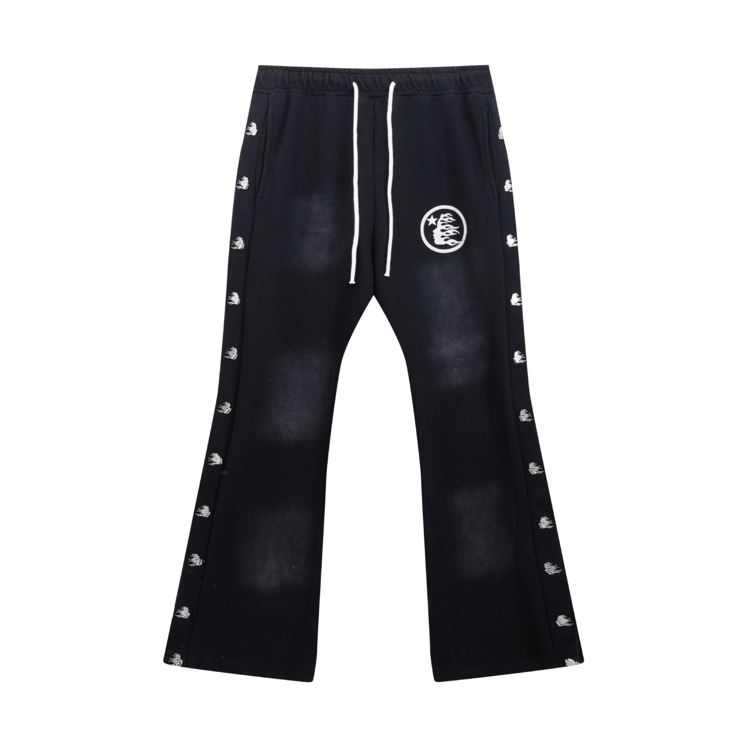 HS Washed Graphic Flared Pants ¡ª front