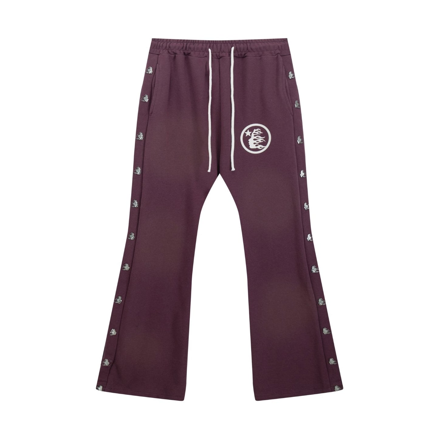 HS Washed Graphic Flared Pants ¡ª front