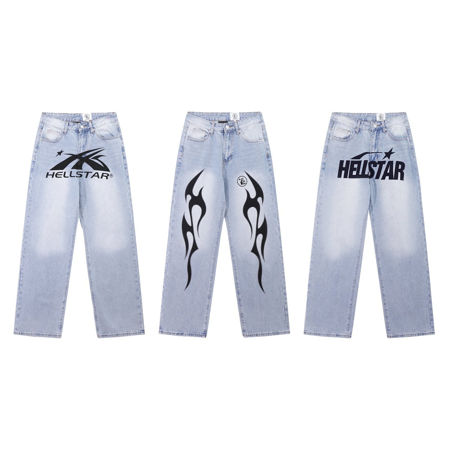HS Light Blue Graphic Jeans ¡ª hero