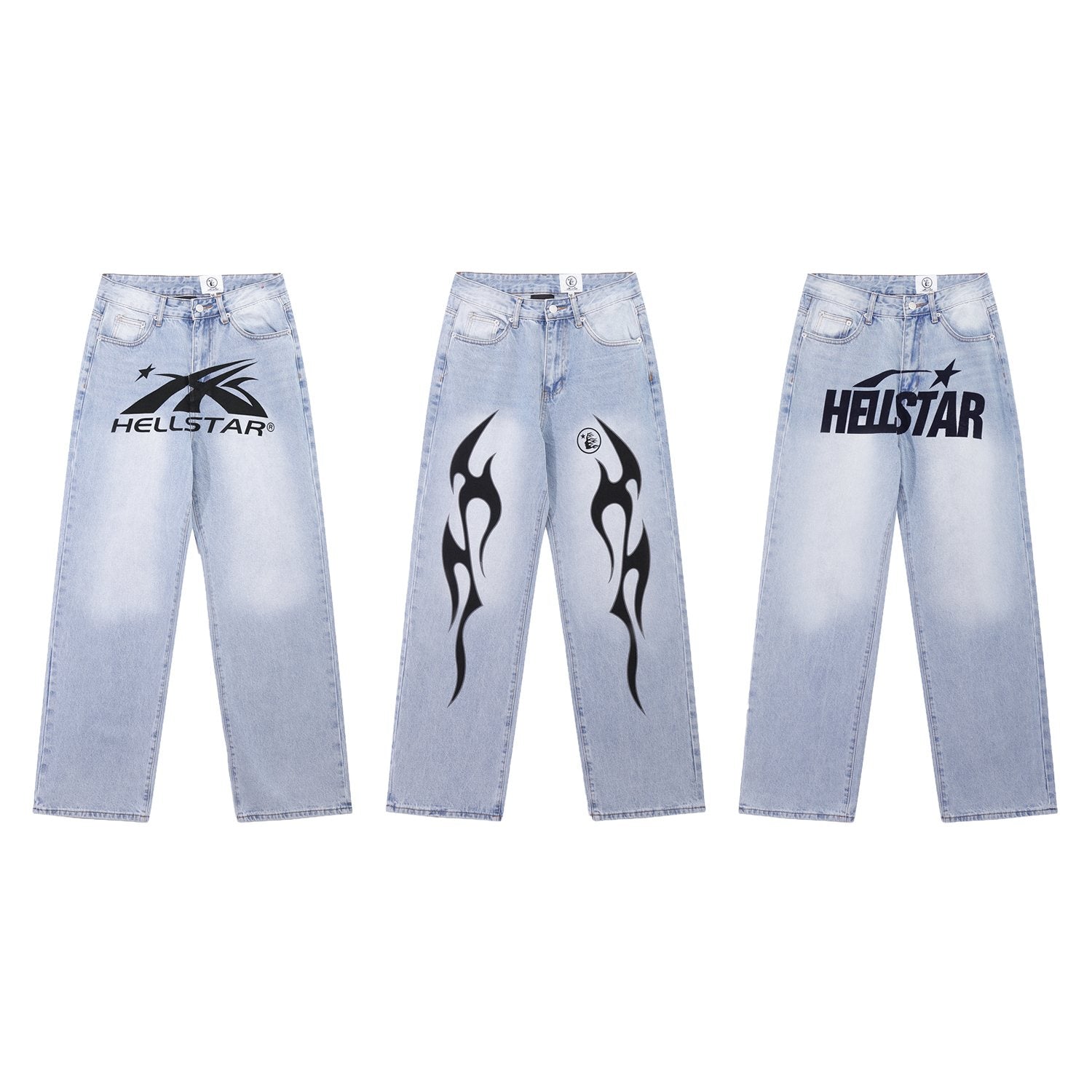 HS Light Blue Graphic Jeans ¡ª hero