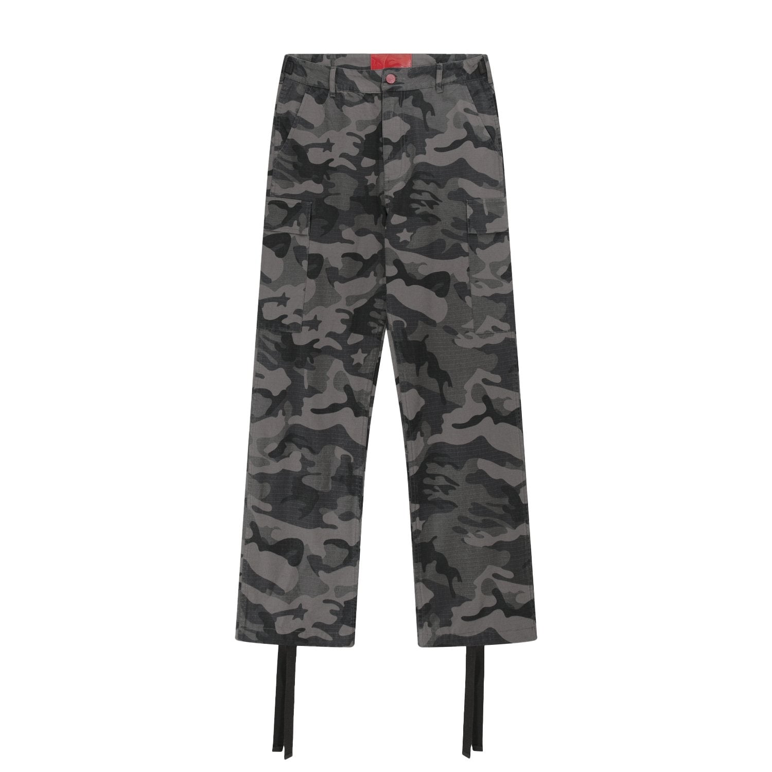 HS Camo Cargo Pants with Strap Details ¡ª front