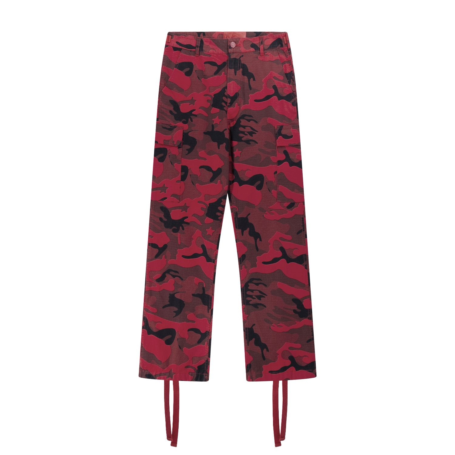 HS Camo Cargo Pants with Strap Details ¡ª front