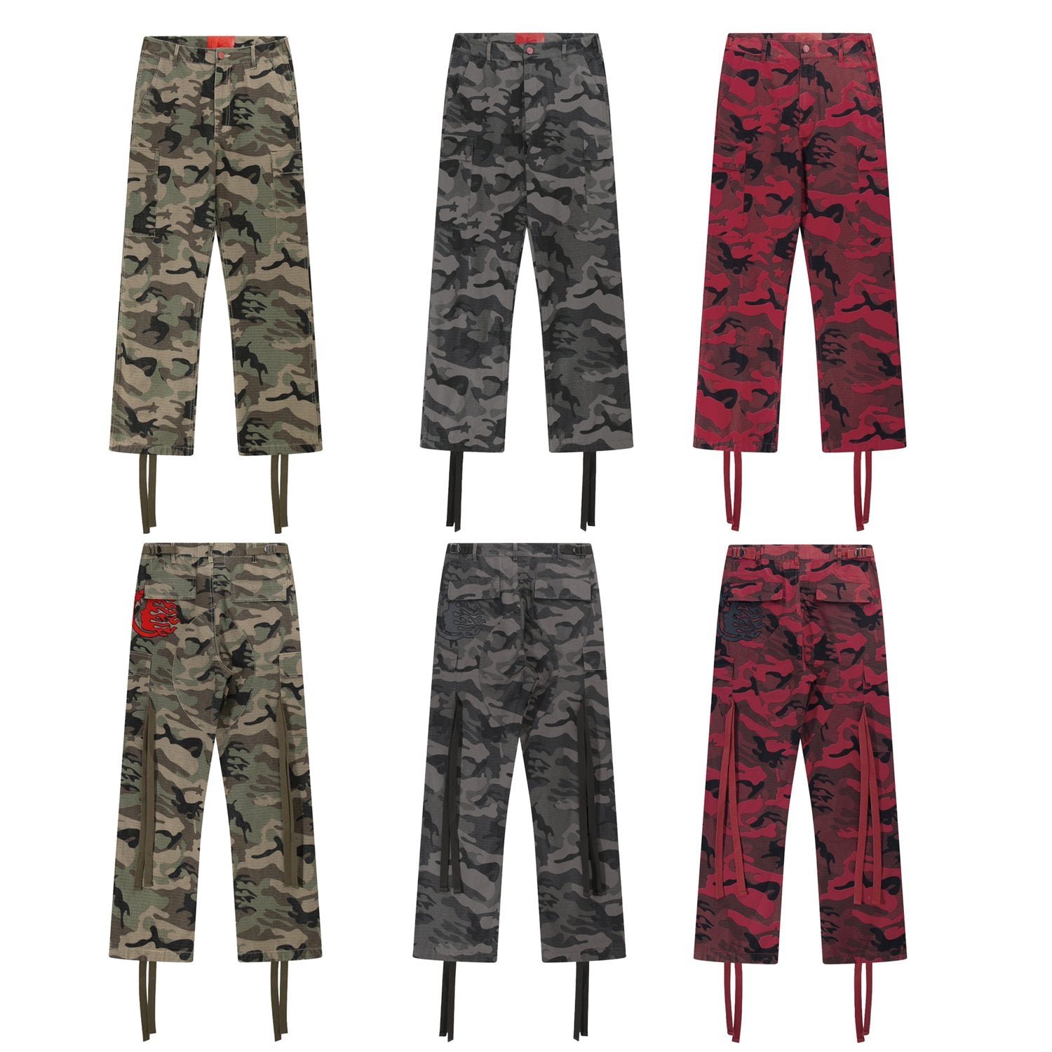 HS Camo Cargo Pants with Strap Details ¡ª comparison