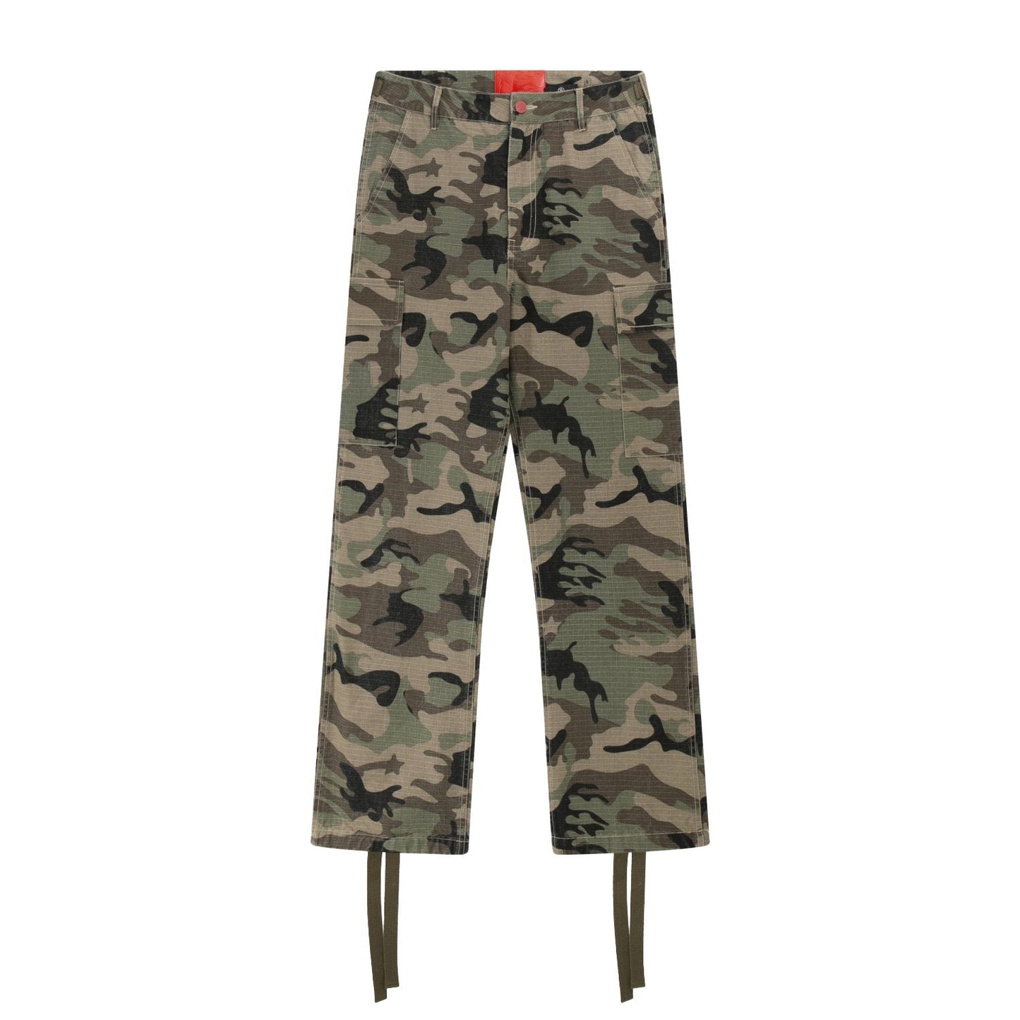 HS Camo Cargo Pants with Strap Details ¡ª front