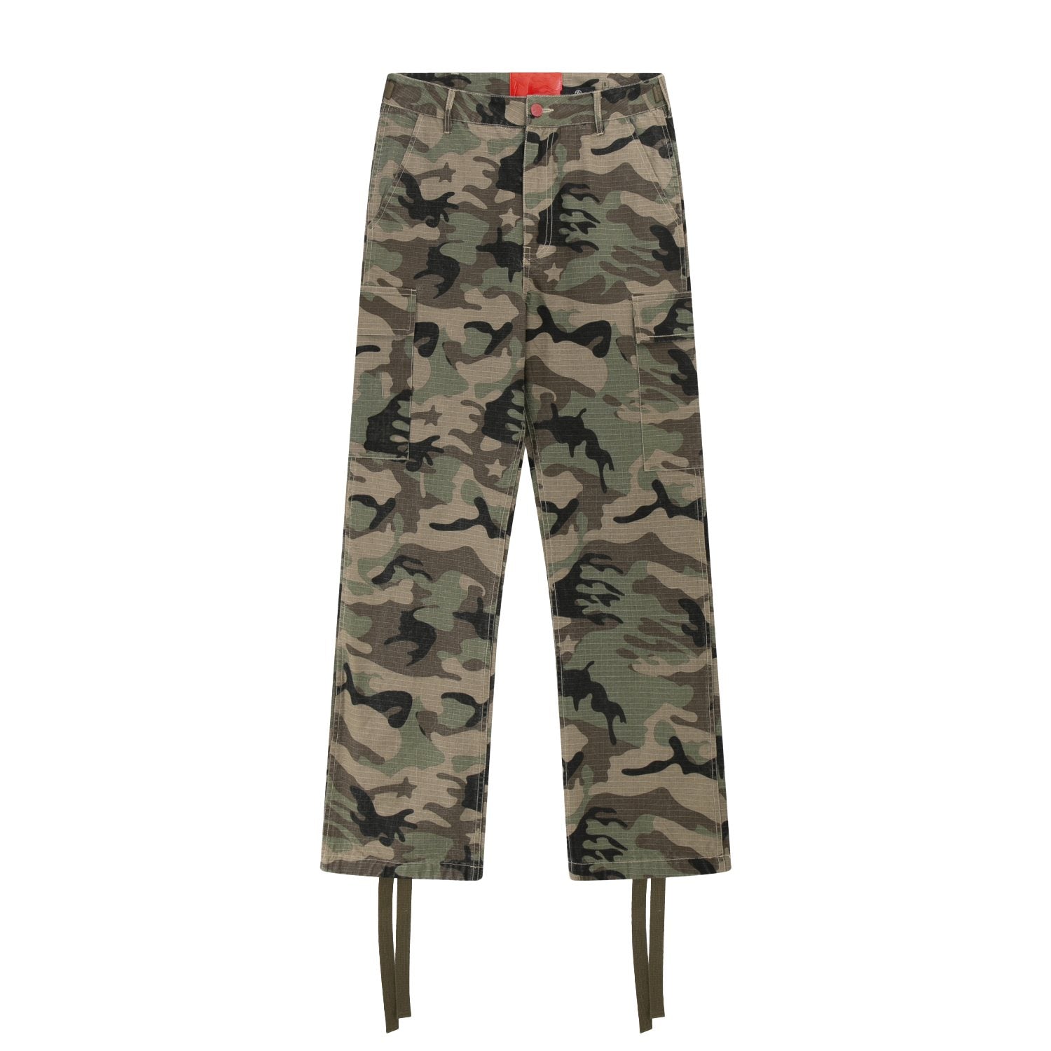 HS Camo Cargo Pants with Strap Details ¡ª front