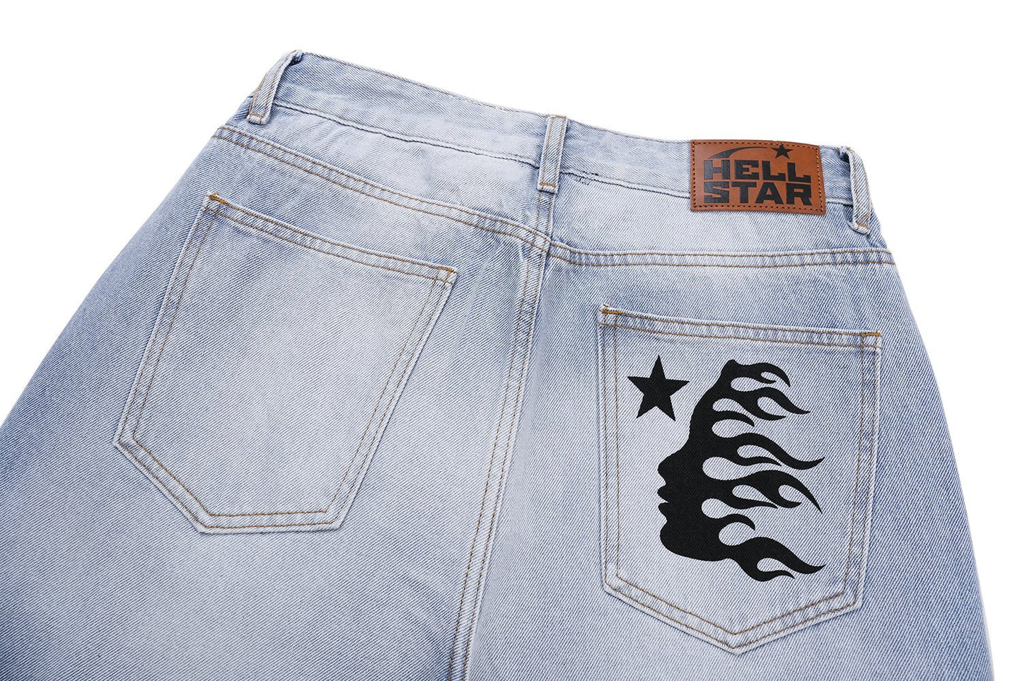 HS Thorn Graphic Light Blue Jeans ¡ª detail