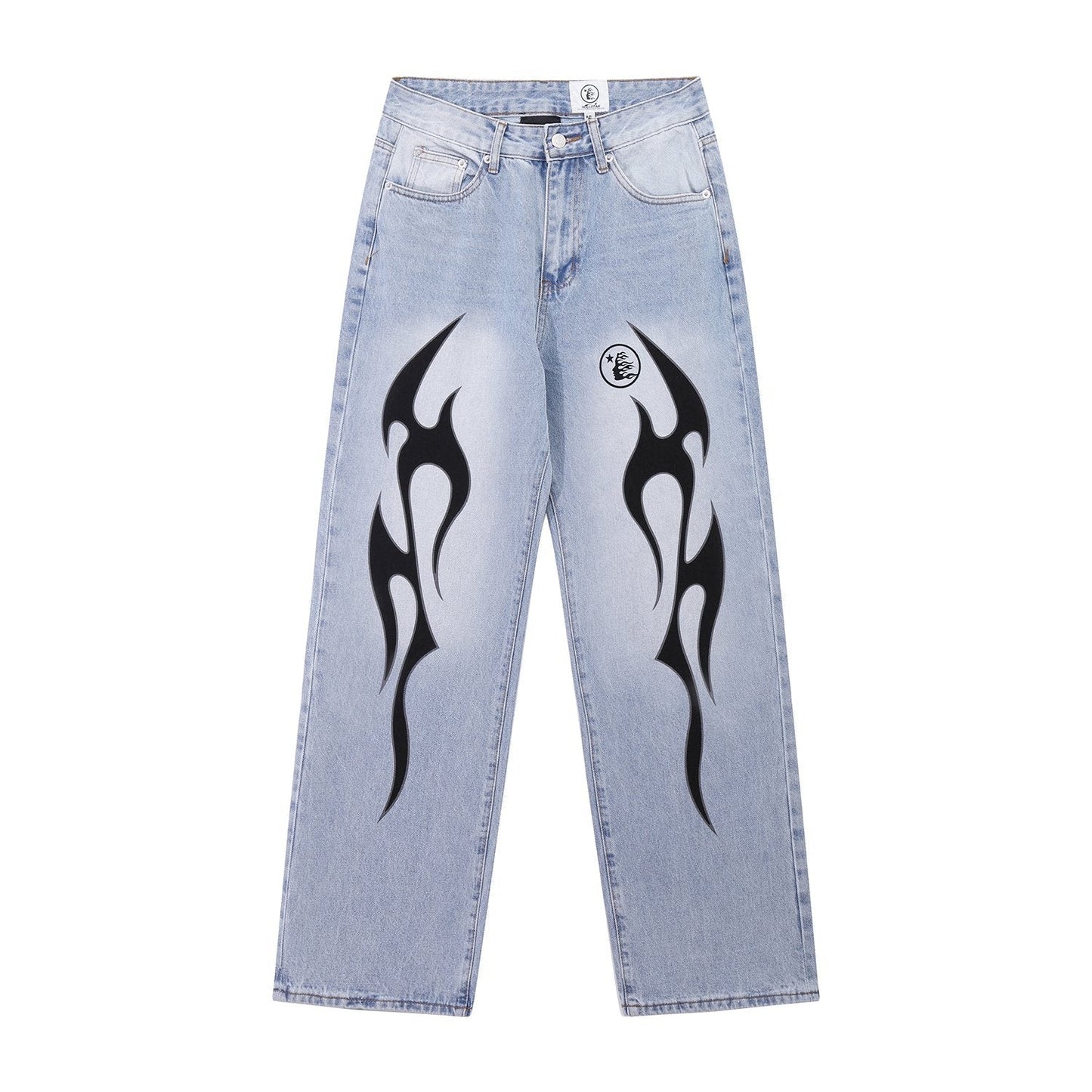 HS Thorn Graphic Light Blue Jeans ¡ª front