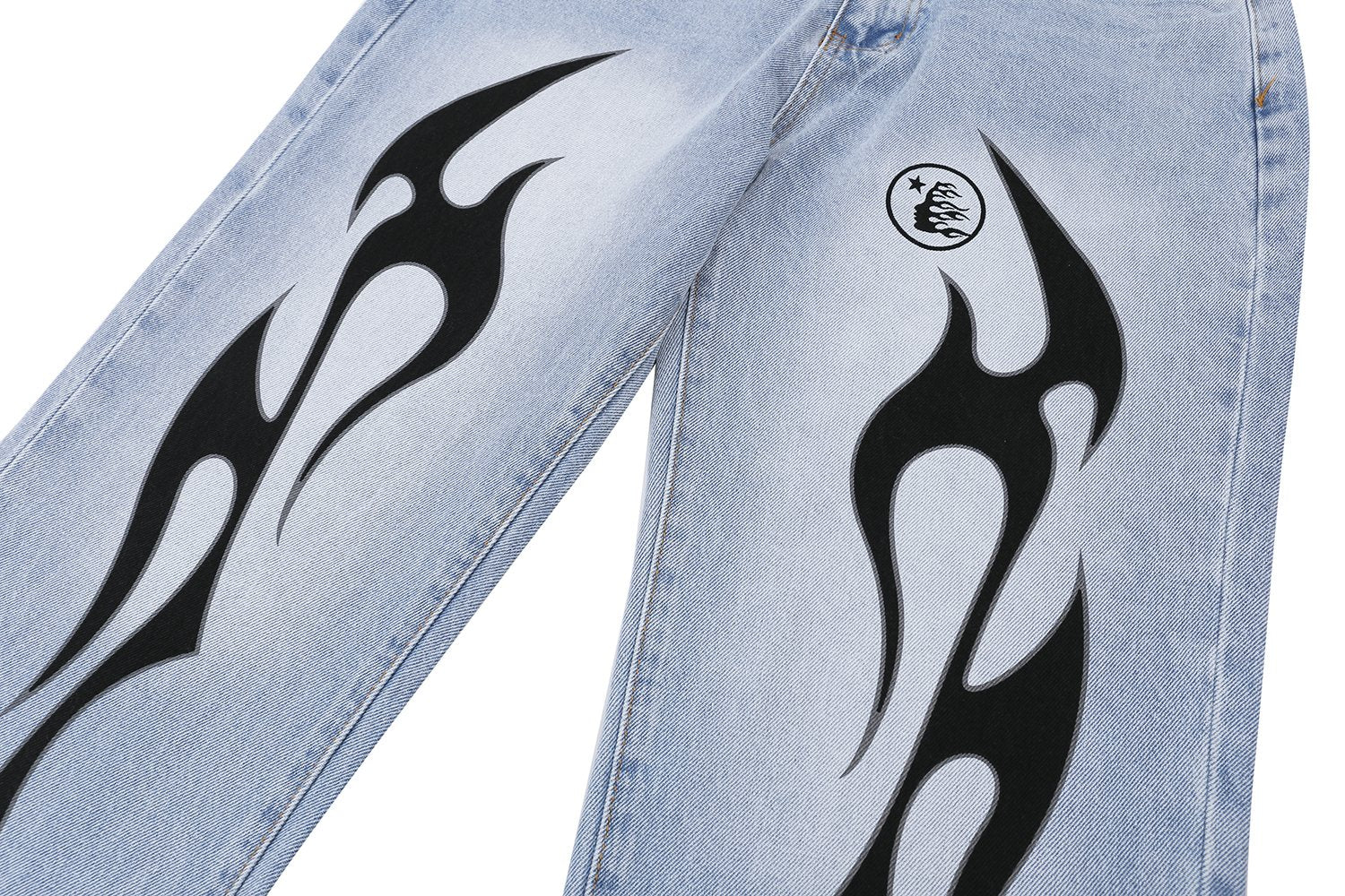 HS Thorn Graphic Light Blue Jeans ¡ª detail