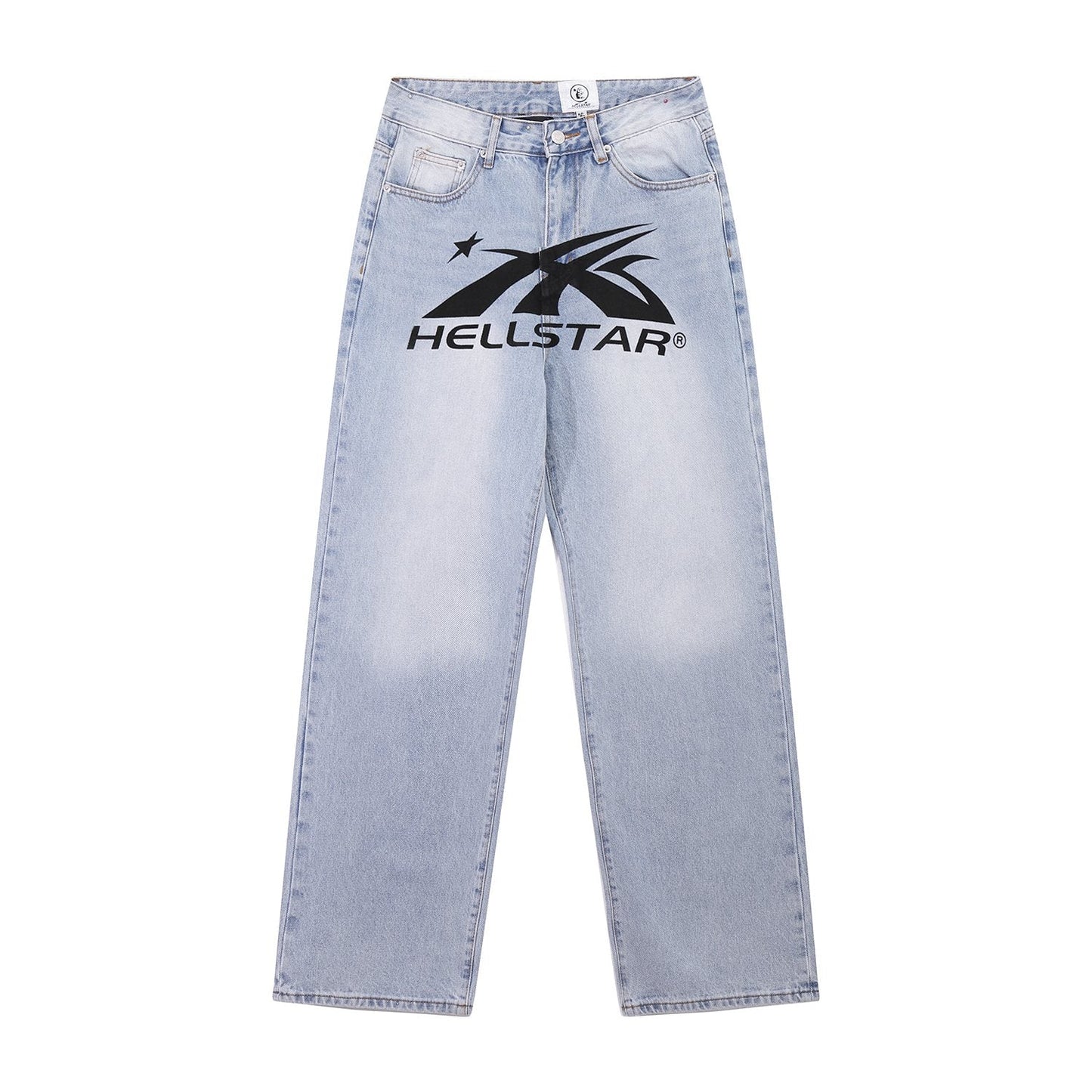 HS Light Blue Washed Graphic Jeans ¡ª hero