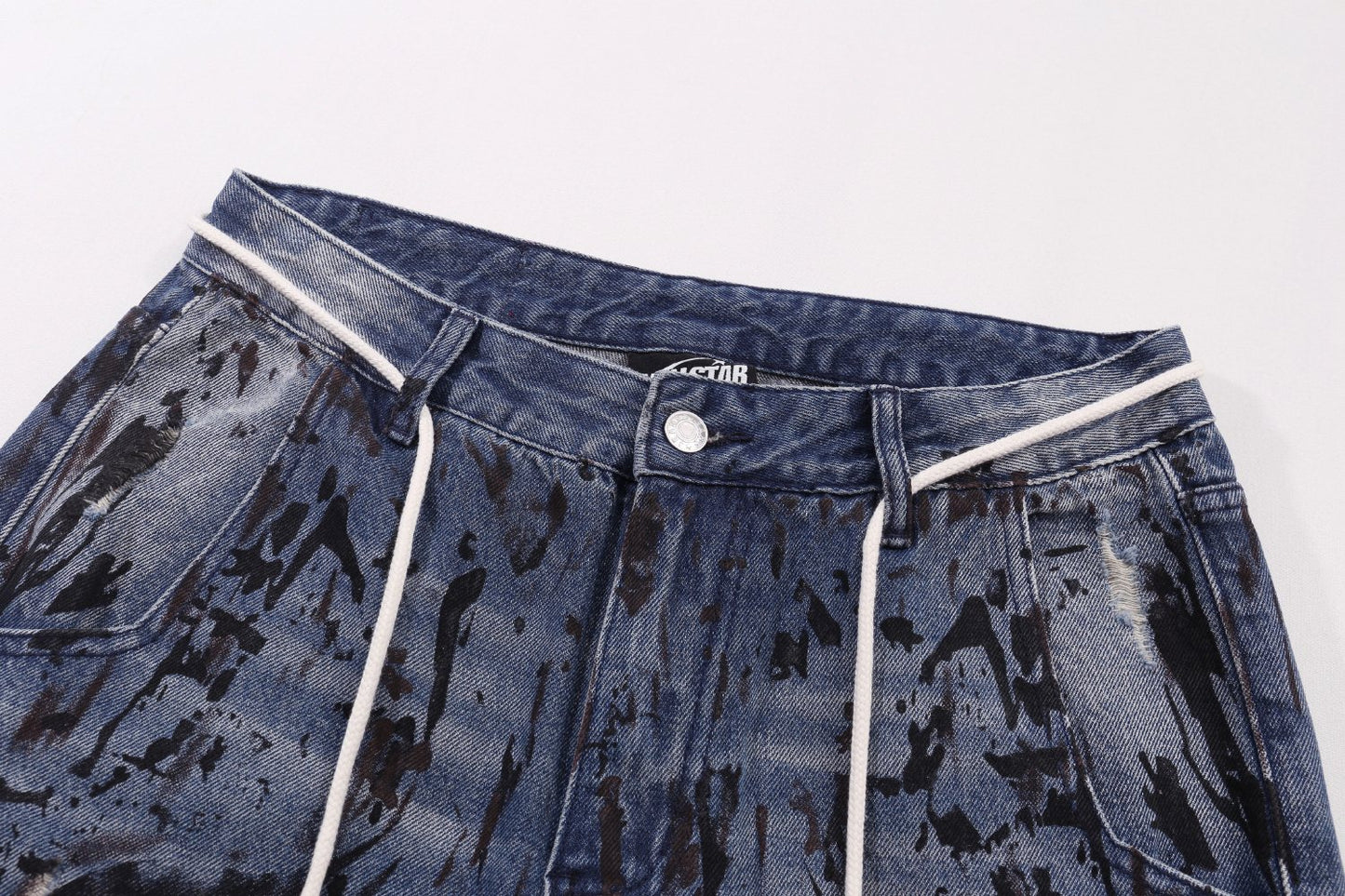 HS Splatter Graphic Wash Jeans ¡ª detail