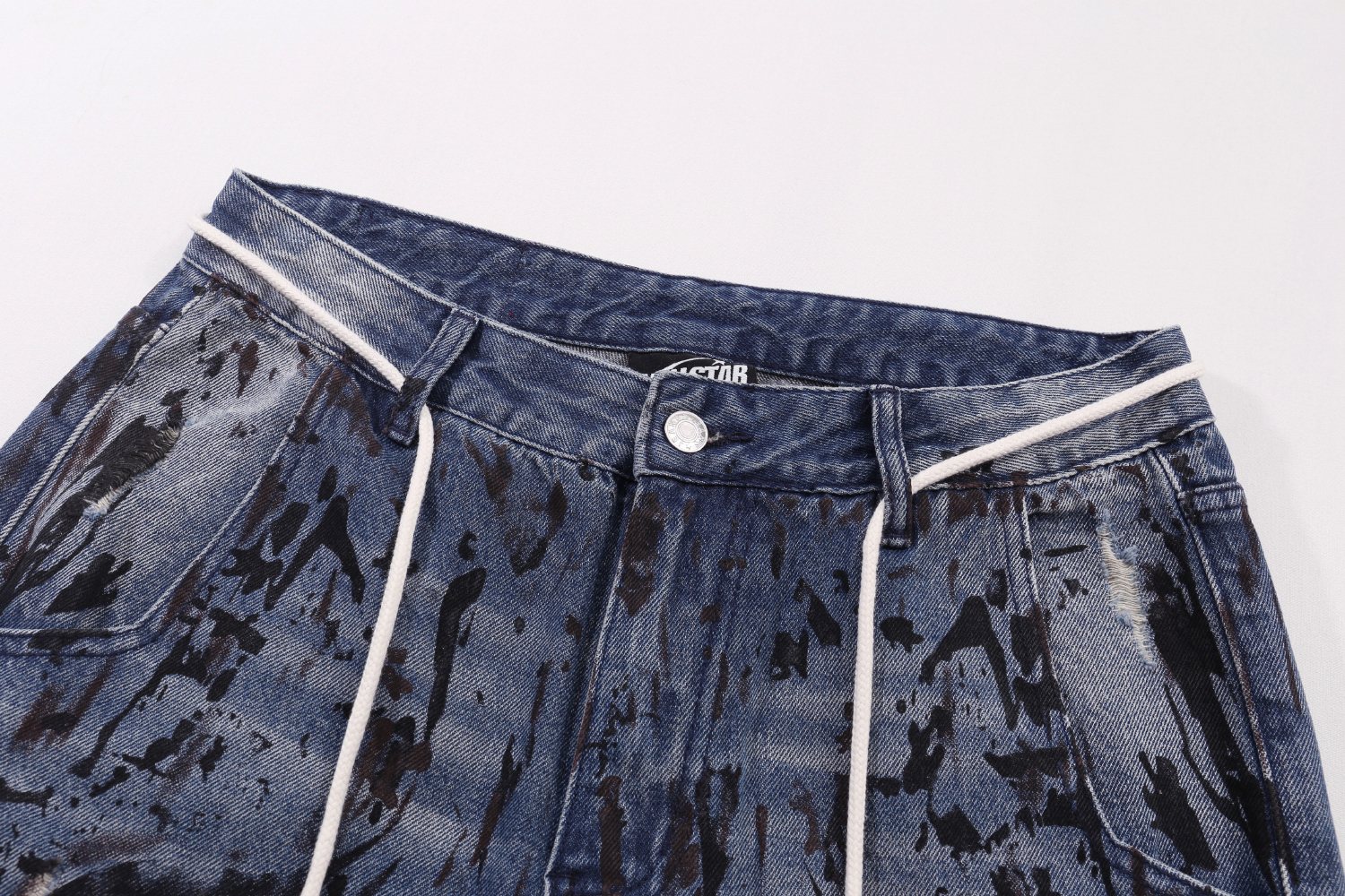 HS Splatter Graphic Wash Jeans ¡ª detail