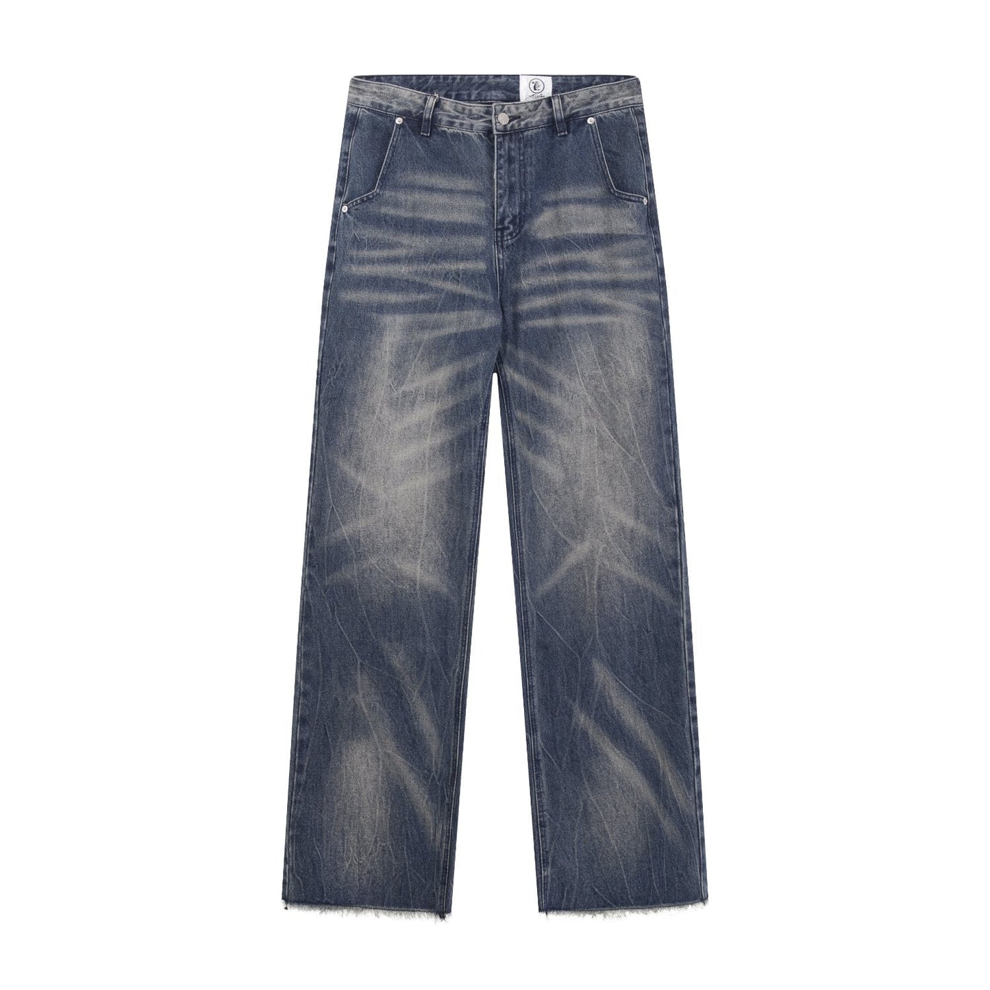 HS Washed Blue Distressed Straight-Leg Jeans ¡ª hero