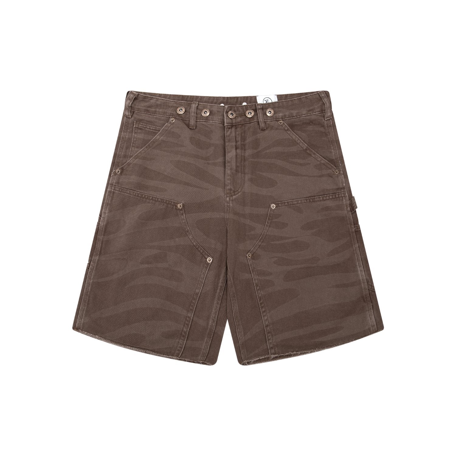 HS Brown Tonal Logo Denim Shorts ¡ª hero