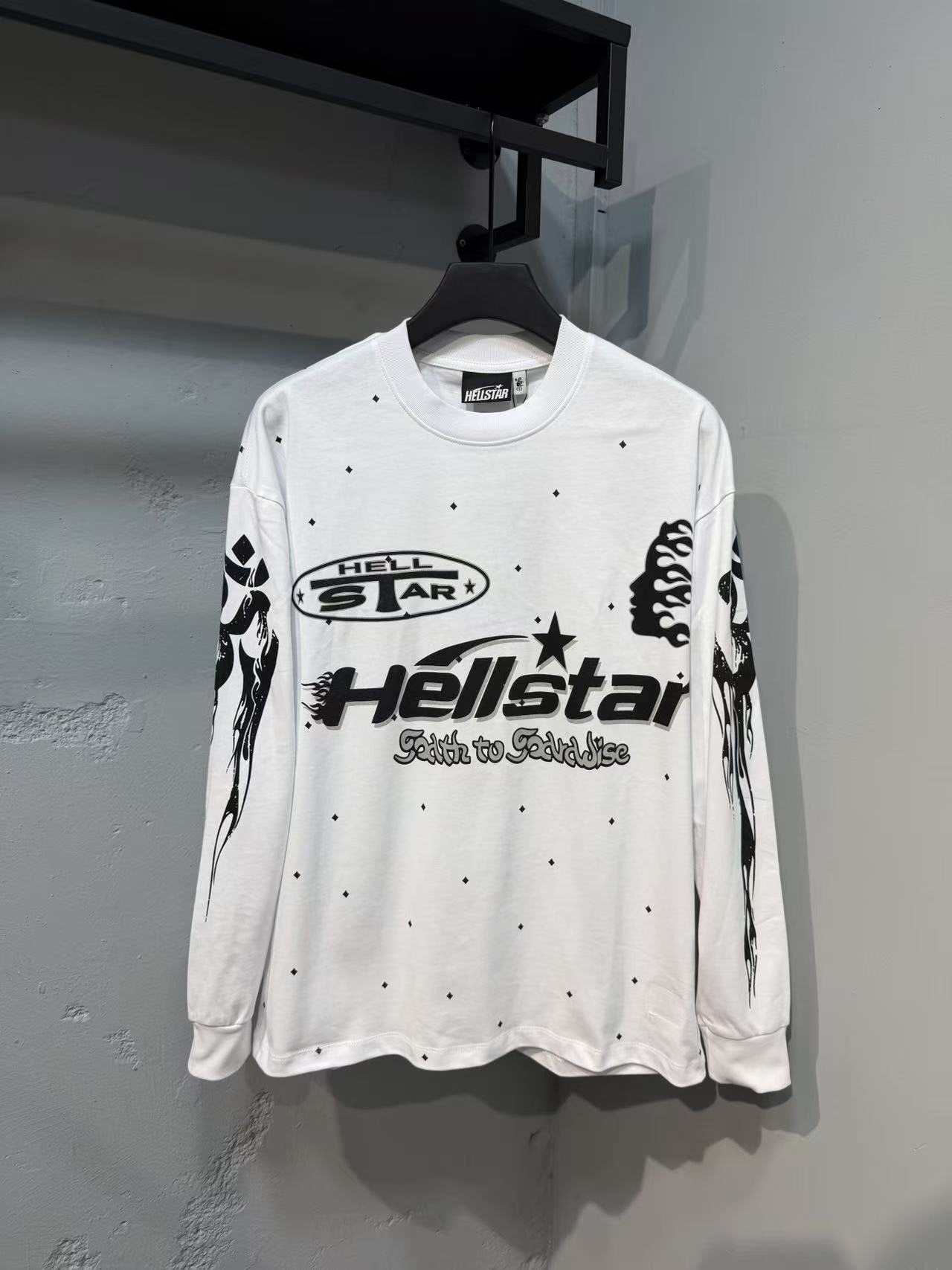 HS White Black Graphic Long-Sleeve T-Shirt ¡ª hero