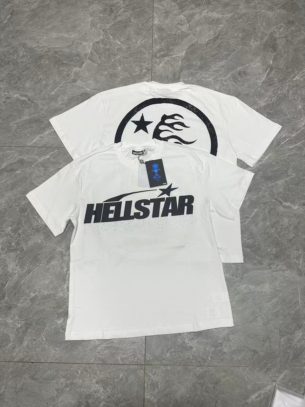 HS Star Flame Rhinestone-Style Graphic T-Shirt ¡ª context