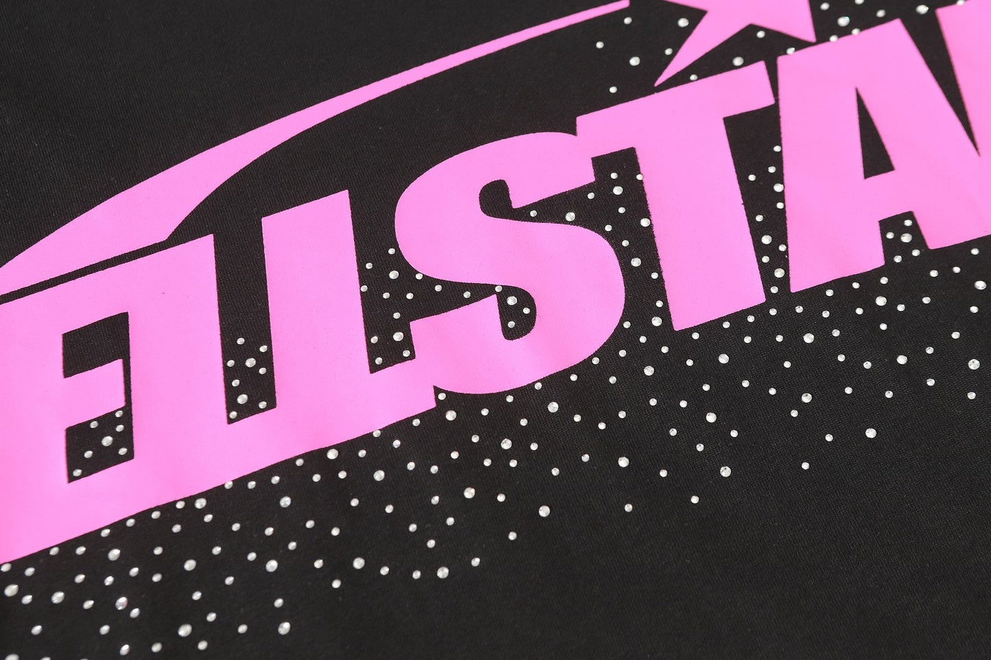 HS Star Flame Rhinestone-Style Graphic T-Shirt ¡ª detail