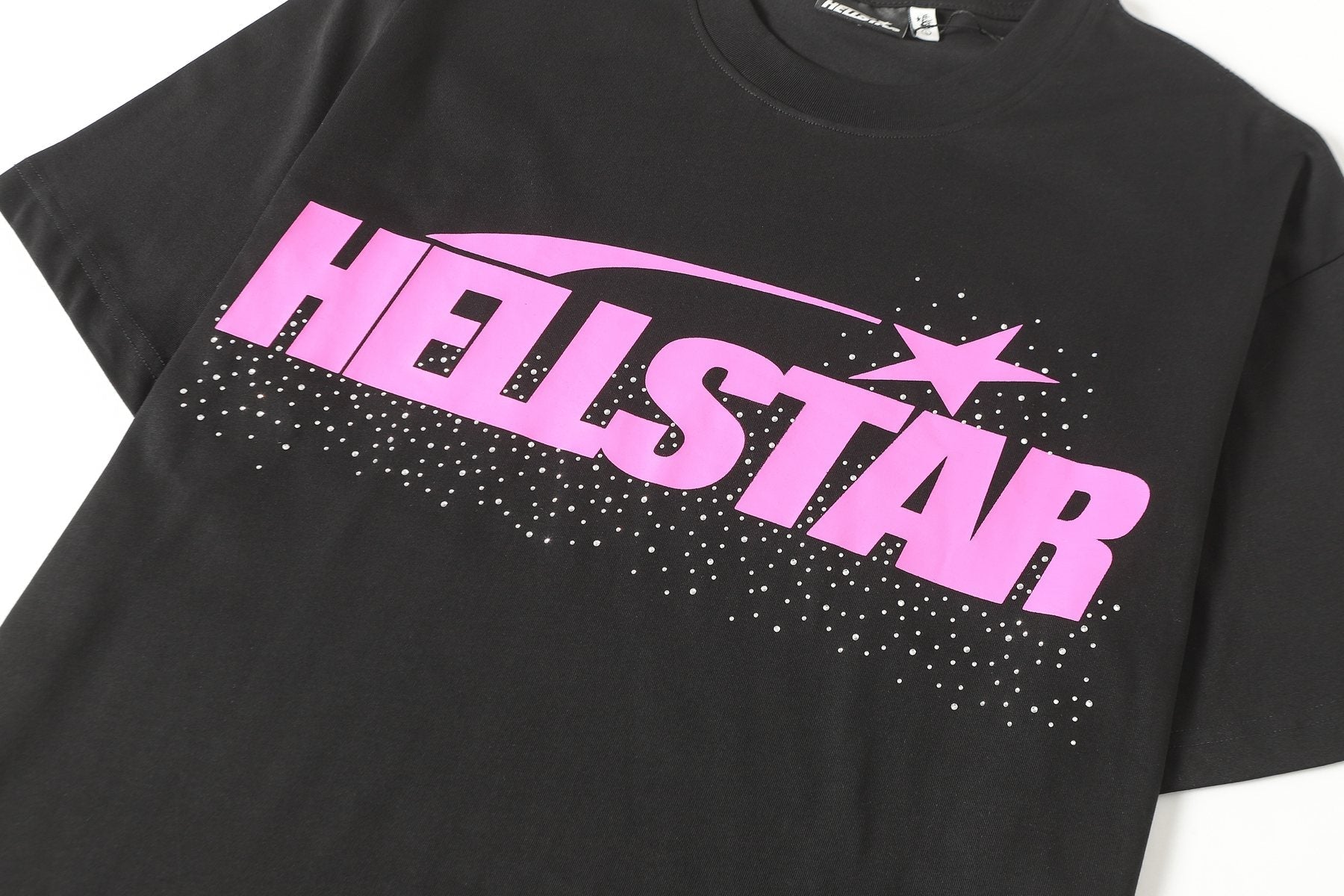 HS Star Flame Rhinestone-Style Graphic T-Shirt ¡ª detail
