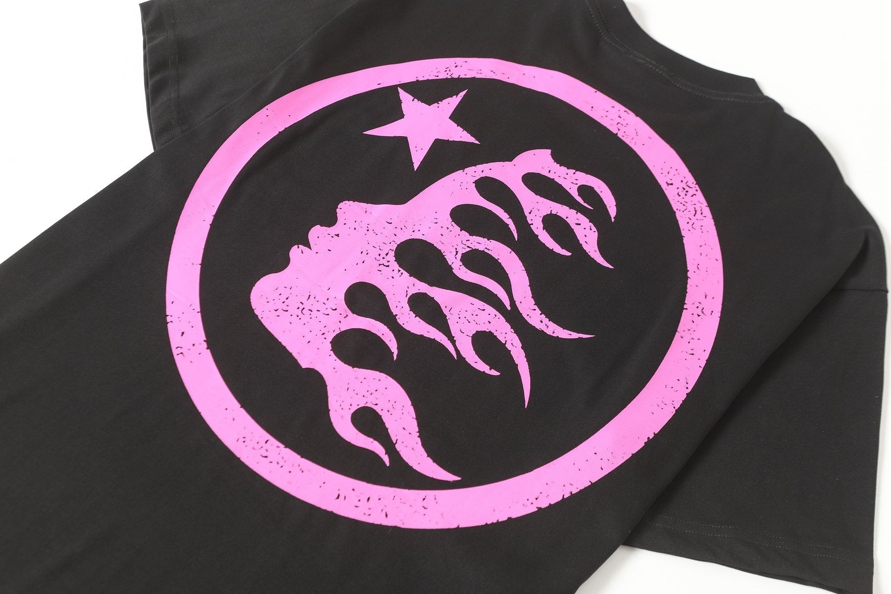 HS Star Flame Rhinestone-Style Graphic T-Shirt ¡ª detail