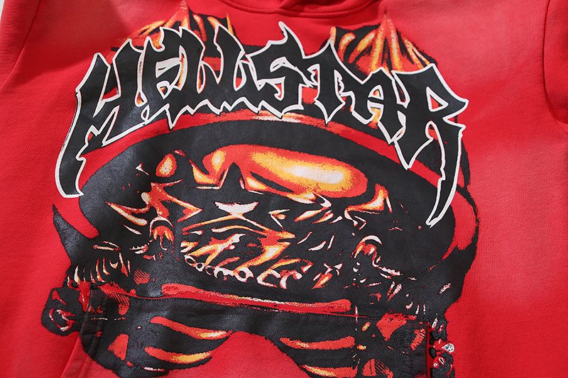 HS Fiery Star Graphic Pullover Hoodie ¡ª detail