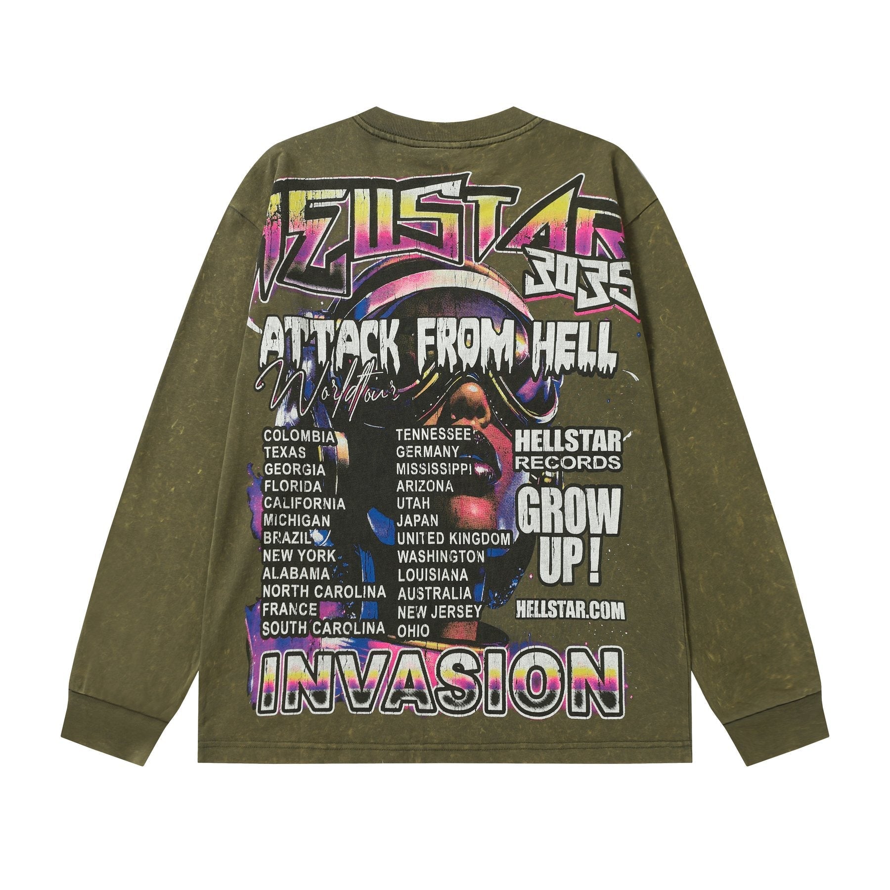 HS Invasion Attack From Hell Long-Sleeve T-Shirt ¡ª back
