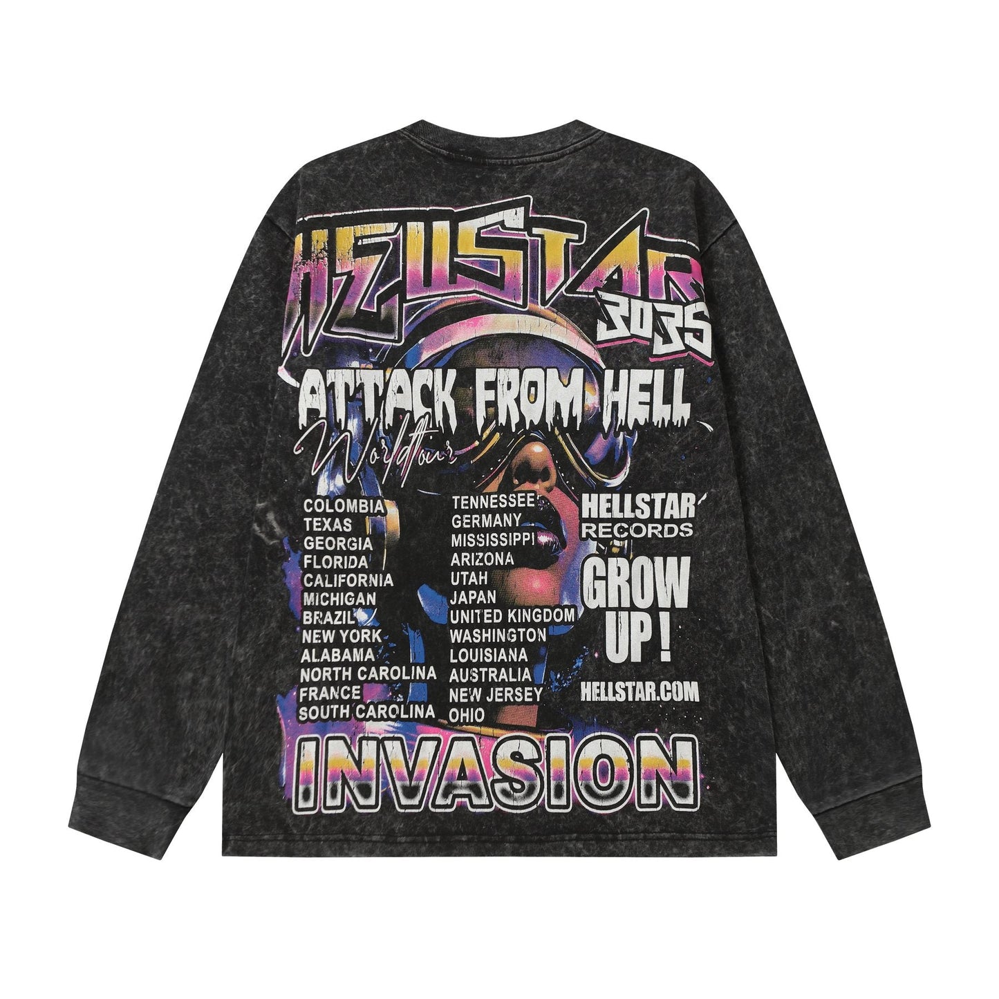 HS Invasion Attack From Hell Long-Sleeve T-Shirt ¡ª back