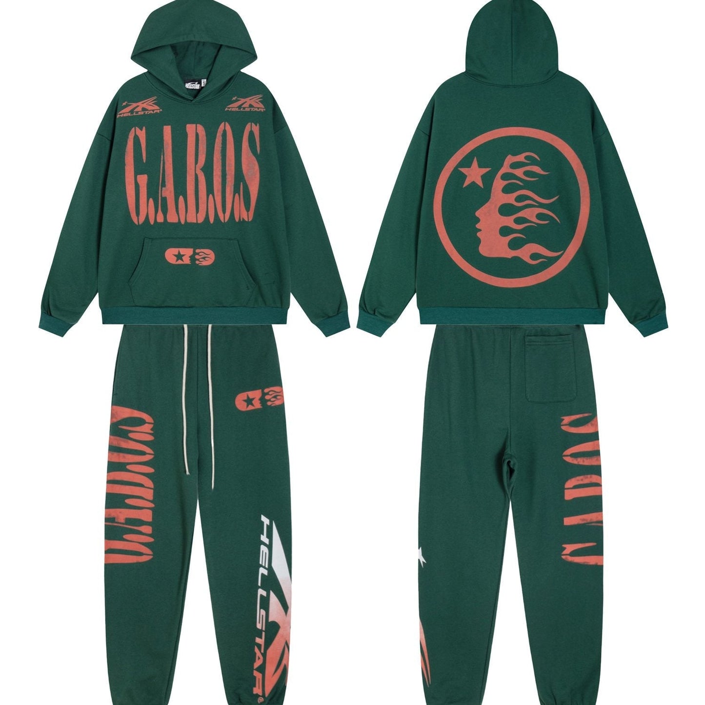 HS G.A.B.O.S Flame Graphic Hoodie & Pants Set ¡ª hero
