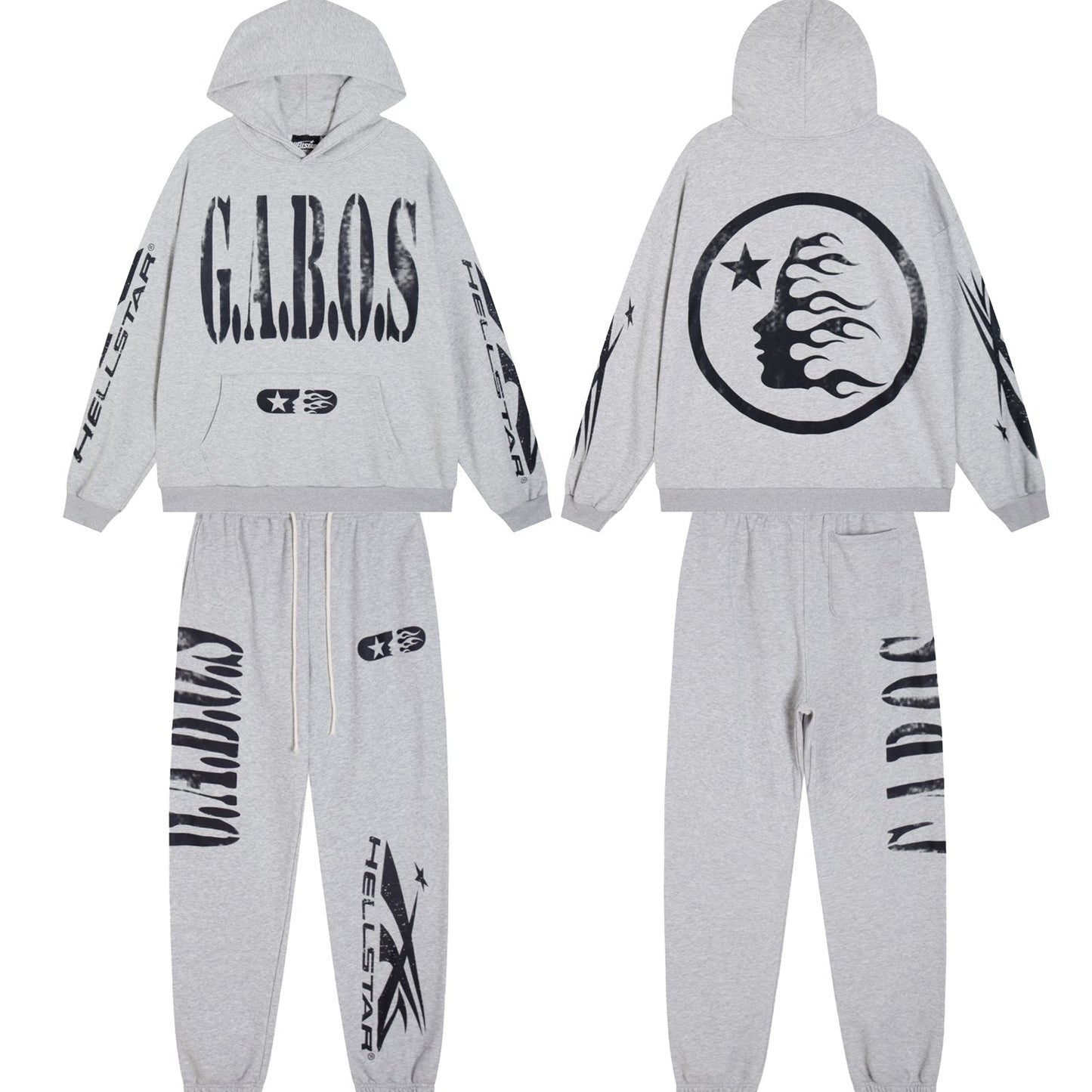 HS G.A.B.O.S Flame Graphic Hoodie & Pants Set ¡ª hero